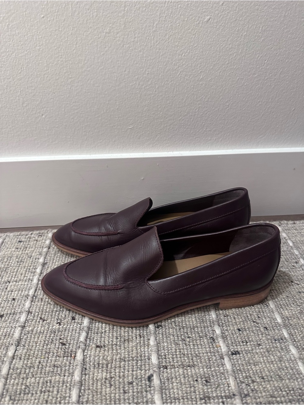 Everlane Women's Burgundy Leather Loafers - W7.5